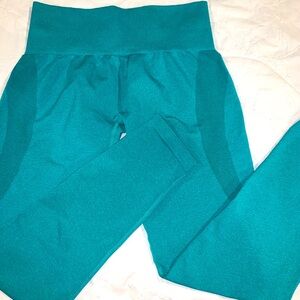 NVGYN Turquoise Contour Seamless Leggings.